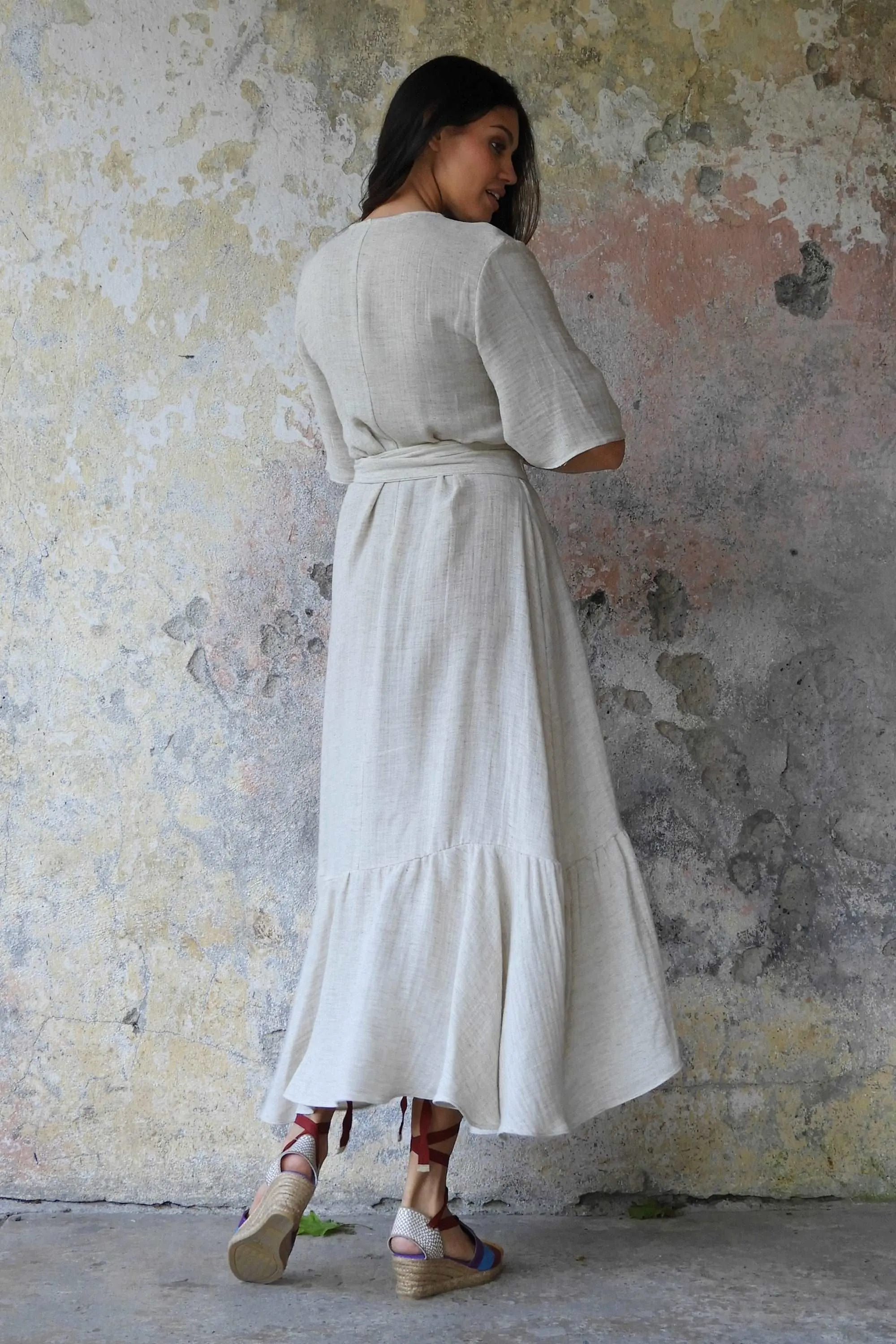 EARTH Hemp Wrap Maxi Dress