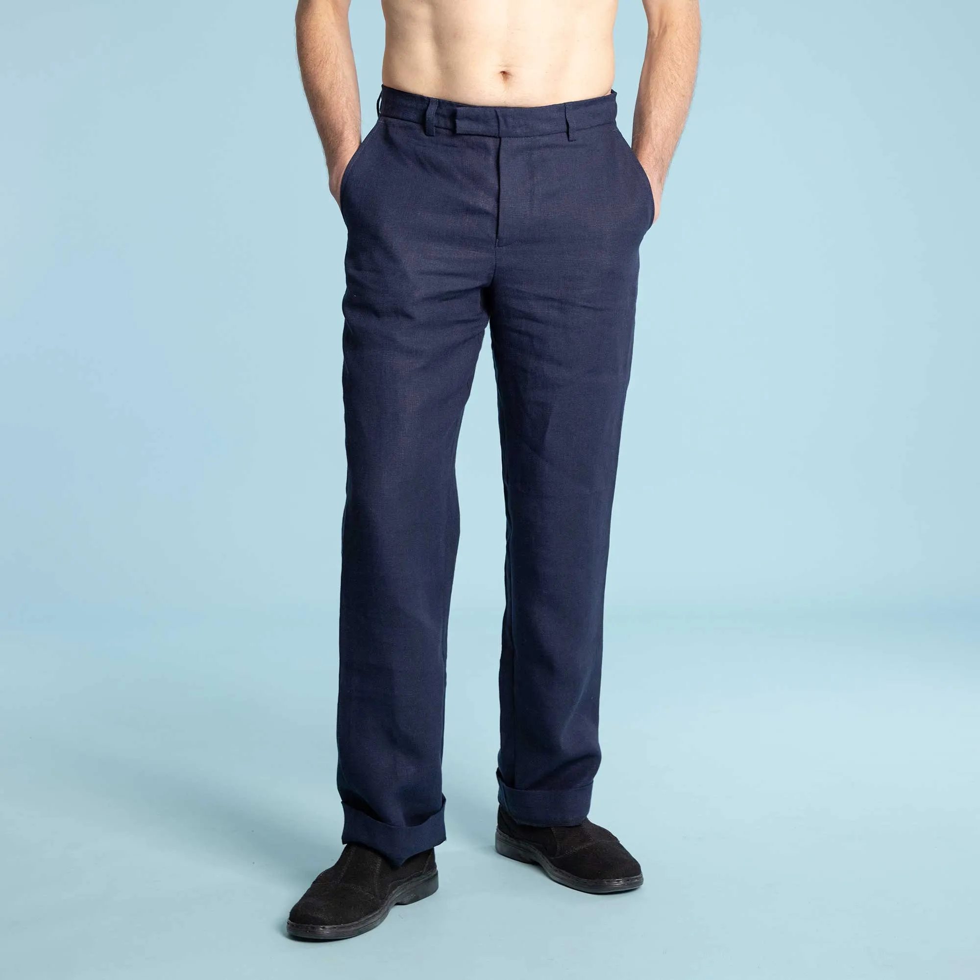 Eco-Couture 100% Organic Hemp Low Rise Dress Pants Slacks (Closeout - Final Sale)