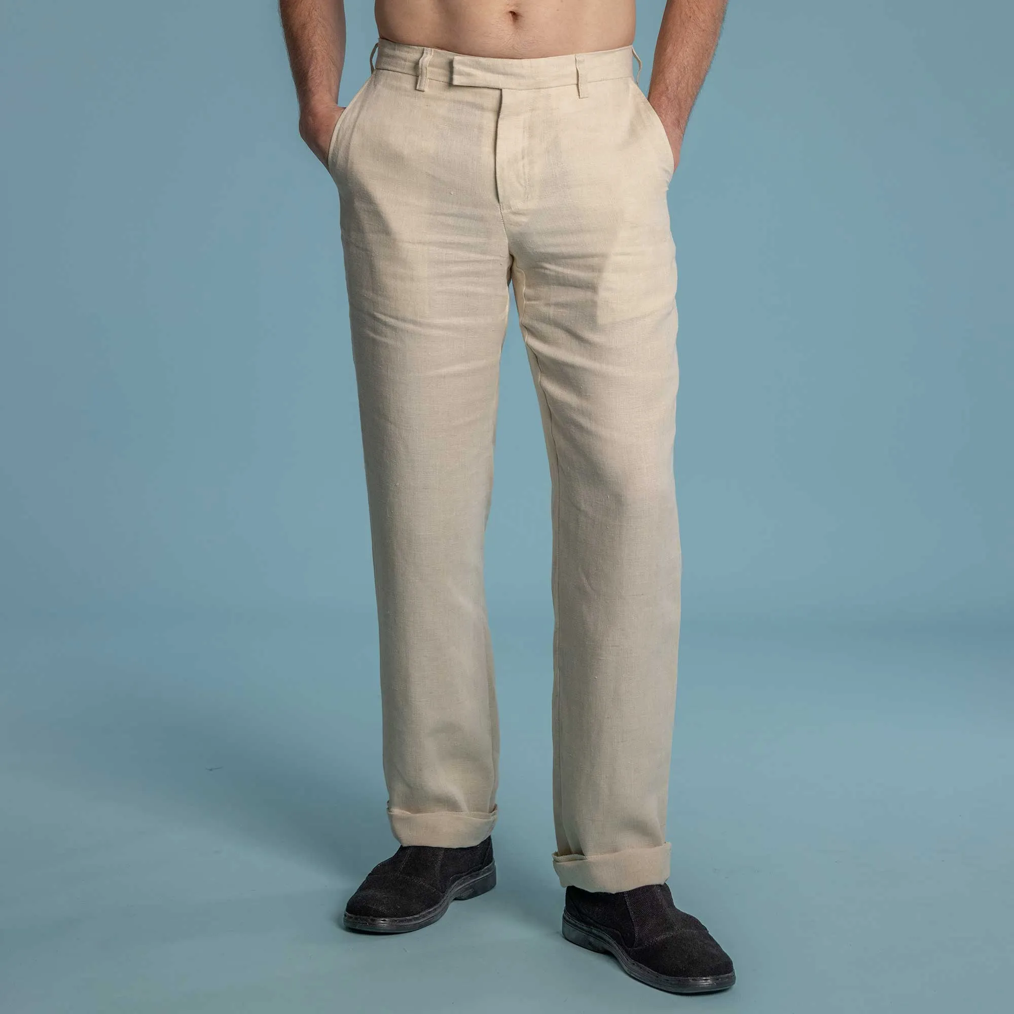 Eco-Couture 100% Organic Hemp Low Rise Dress Pants Slacks (Closeout - Final Sale)