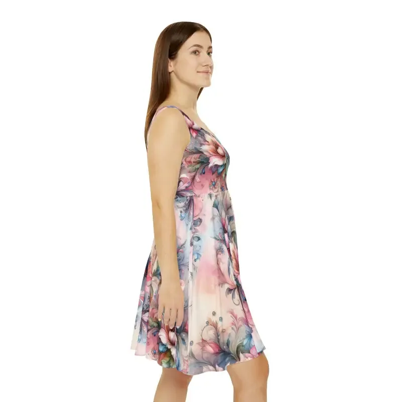 Elegant Floral Skater Dress Steals the Spotlight