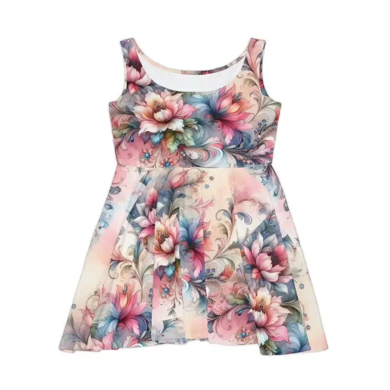 Elegant Floral Skater Dress Steals the Spotlight