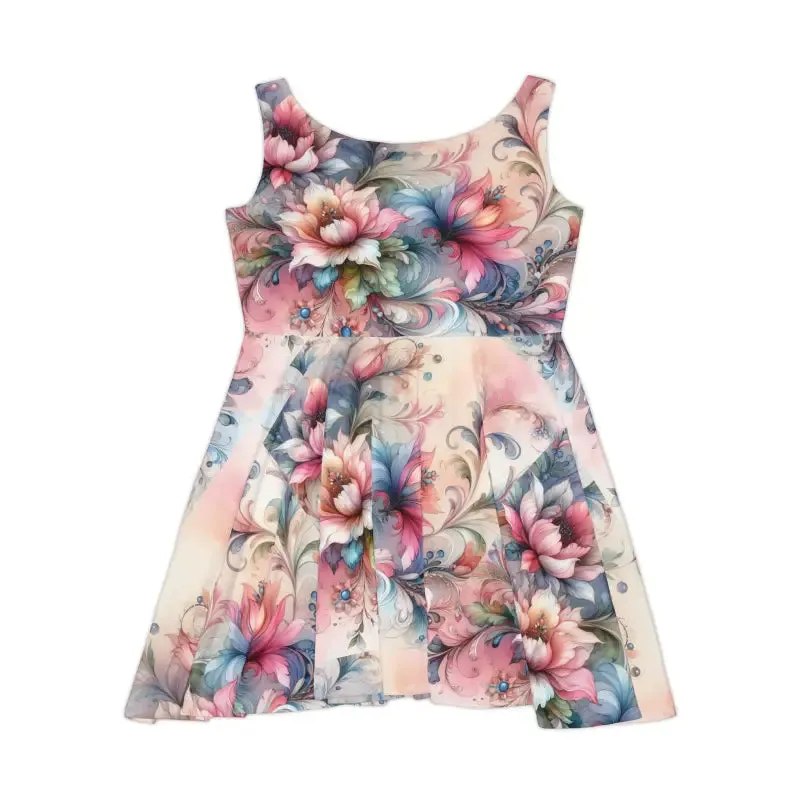 Elegant Floral Skater Dress Steals the Spotlight