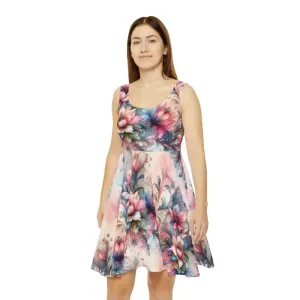 Elegant Floral Skater Dress Steals the Spotlight