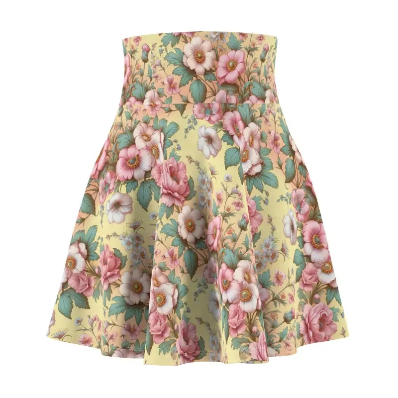 Enchanting Floral Skater Skirt for Women