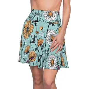 Enchanting Wildflower Chic Womens Skater Skirt