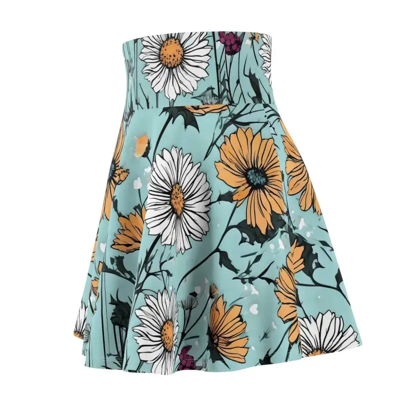 Enchanting Wildflower Chic Womens Skater Skirt