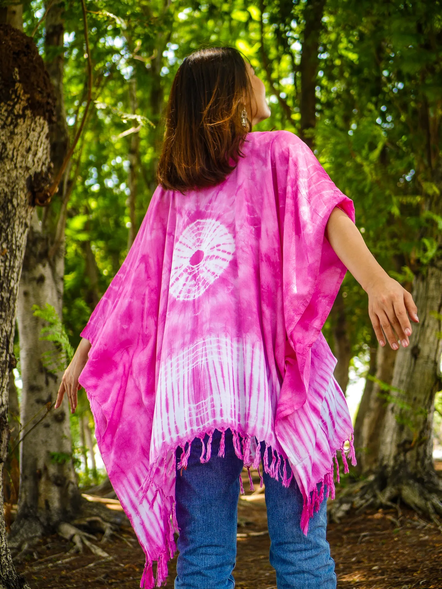 Endless Summer Poncho Hand Dyed Tunic Kaftan Blouse Oversize Top