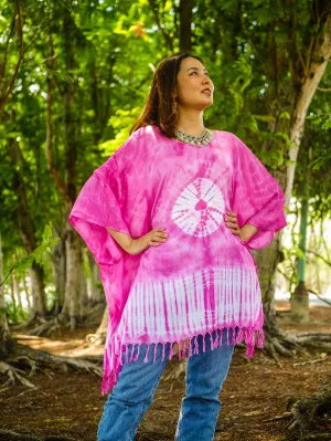 Endless Summer Poncho Hand Dyed Tunic Kaftan Blouse Oversize Top