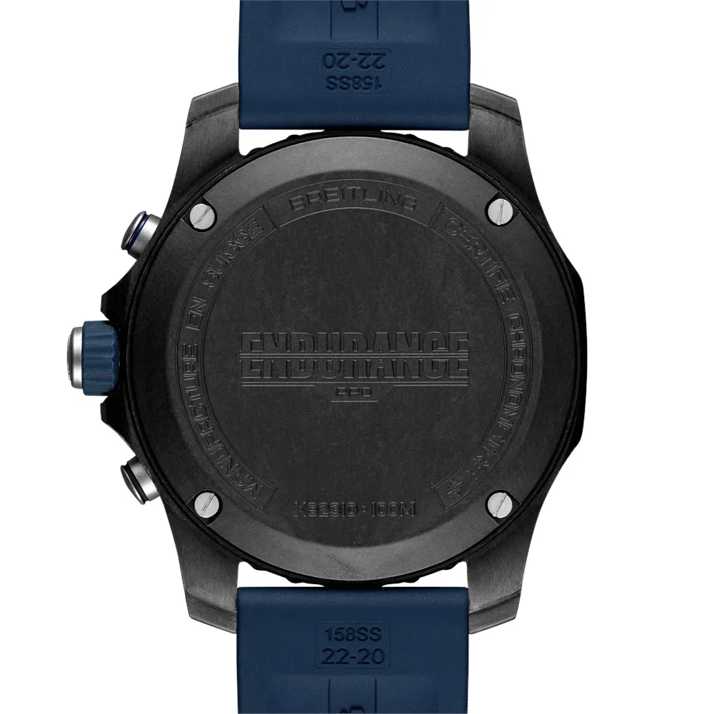 Endurance Pro Chrono B82 Black Breitlight Case Crwn Blue Rubber DIVER PRO III Strap
