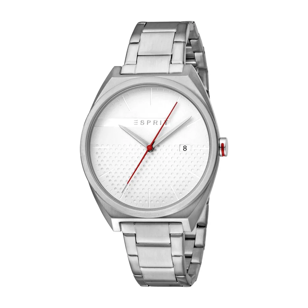 Esprit Men's Stainless Steel Watch White Dial & Metal Bracelet