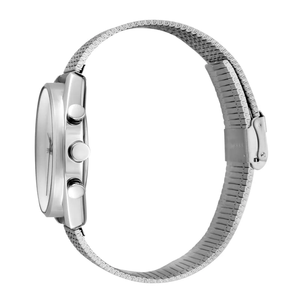 Esprit Men's Stainless Steel Watch With White Dial & Metal Bracelet