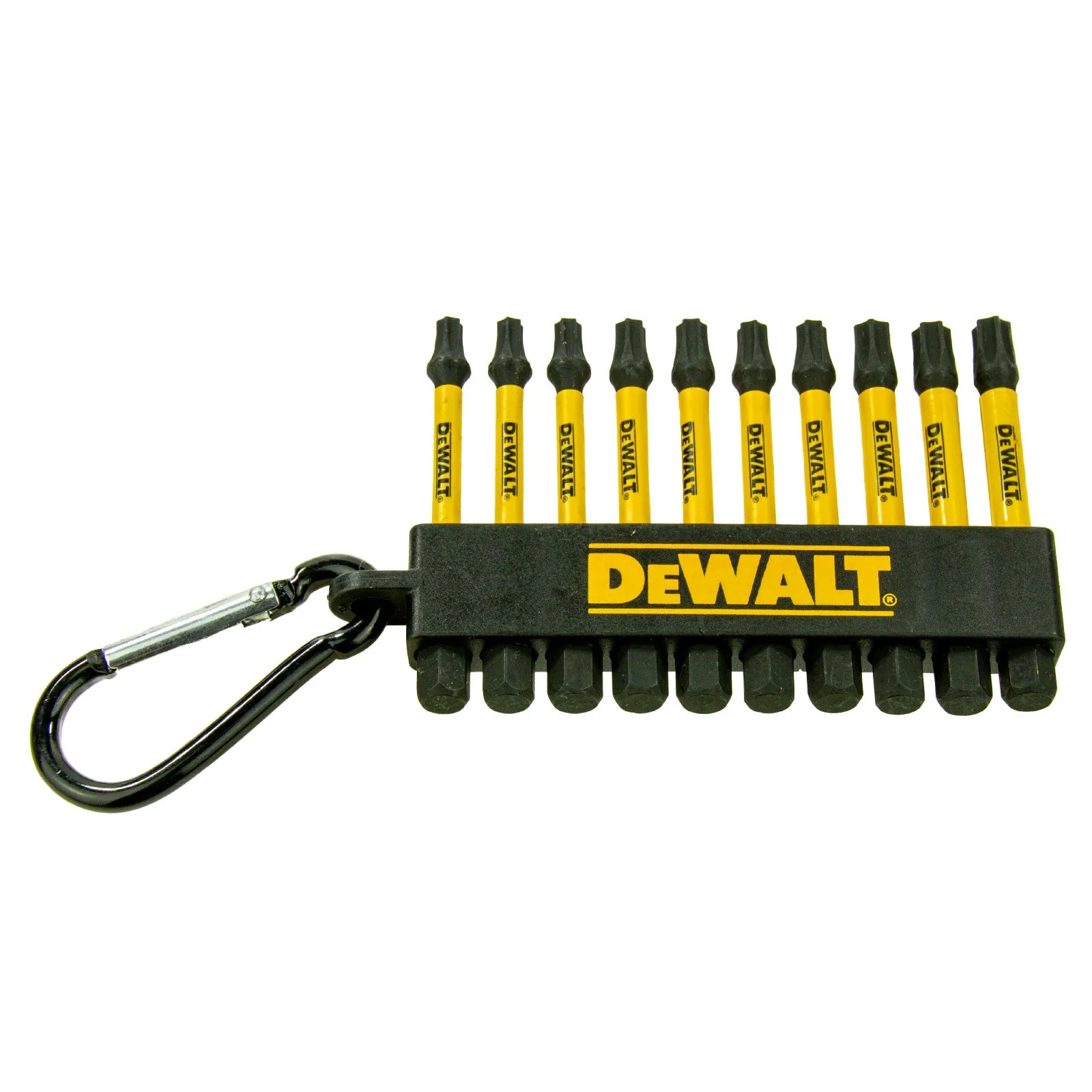 Extreme Flextorq Bits DT7275, 10-teilig mit Clip & Karabinerhaken, Schlagfest