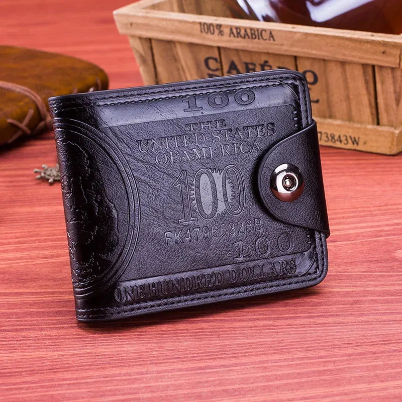 Fashion Leather Wallet with Dollar Pattern