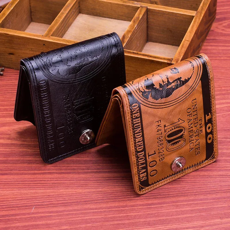 Fashion Leather Wallet with Dollar Pattern