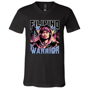 Filipino Street Warrior Unisex Jersey V-Neck T-Shirt