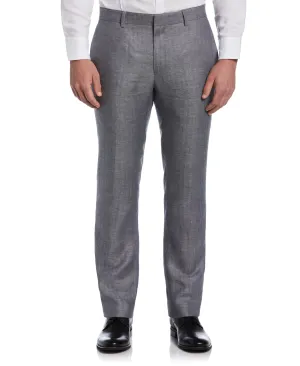 Flat Front Herringbone Linen Pant
