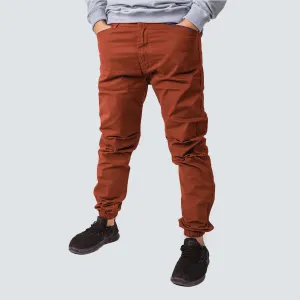 Gabardine Jogger . Rust Orange
