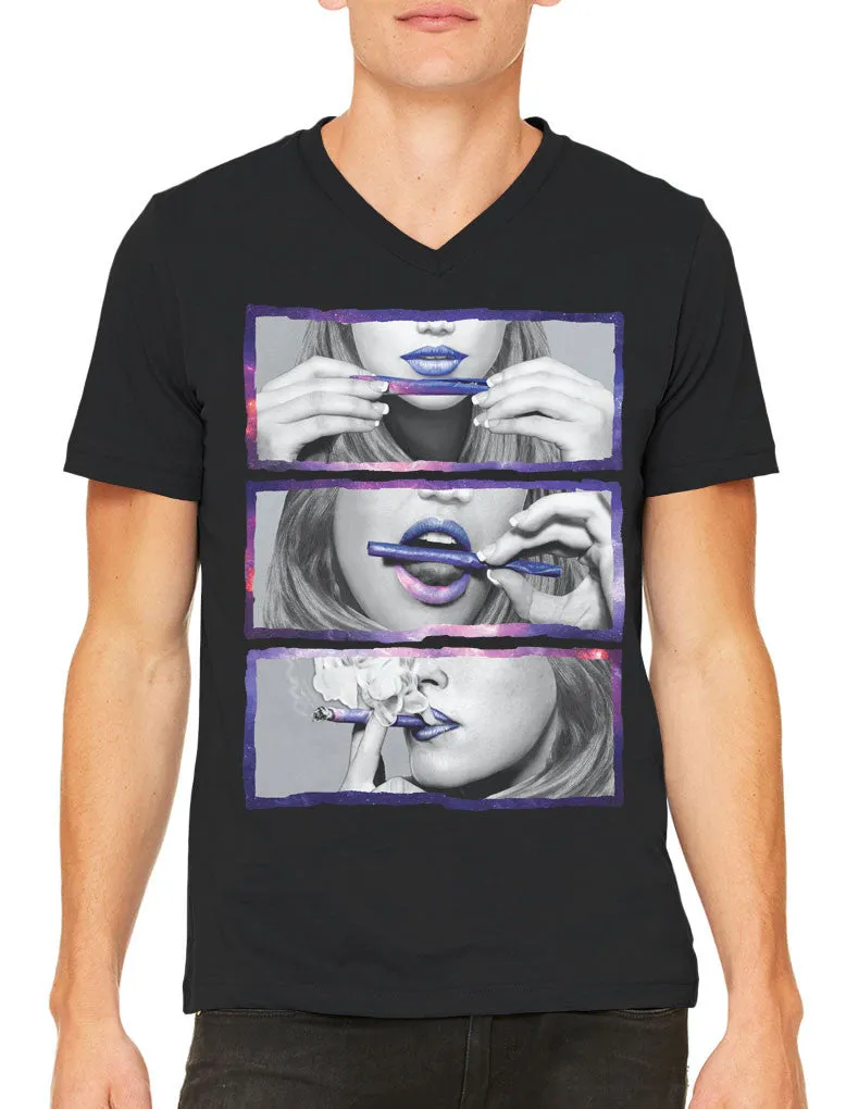 Galaxy Women Blunt Men's V-neck T-shirt