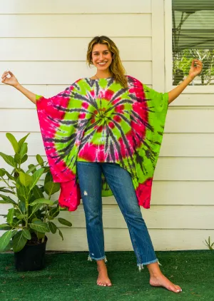 Garden Bloom Hand Dyed Tunic Kaftan Blouse Oversize Top