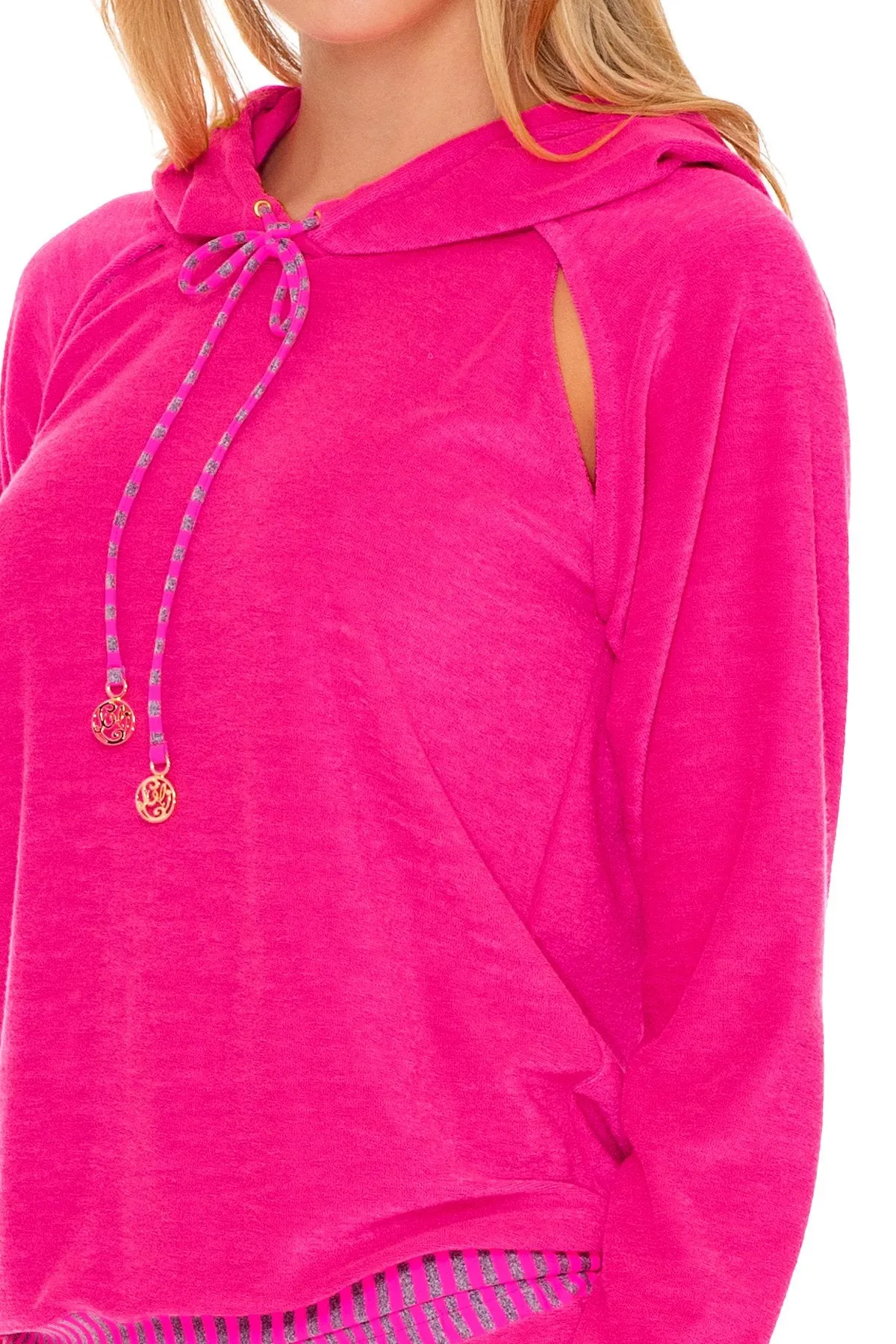 GLOW BABY GLOW - Hoodie Cut Out Jacket & Jogger Pants • Pink