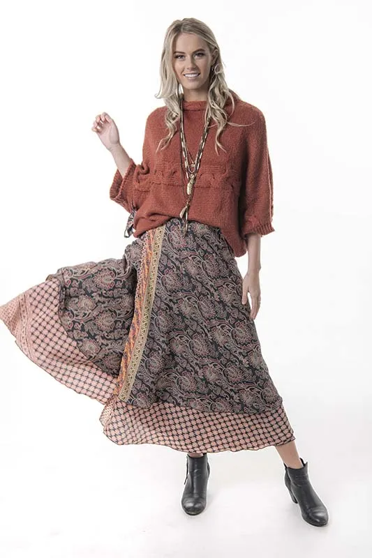 Goddess Wrap Skirt - Rust