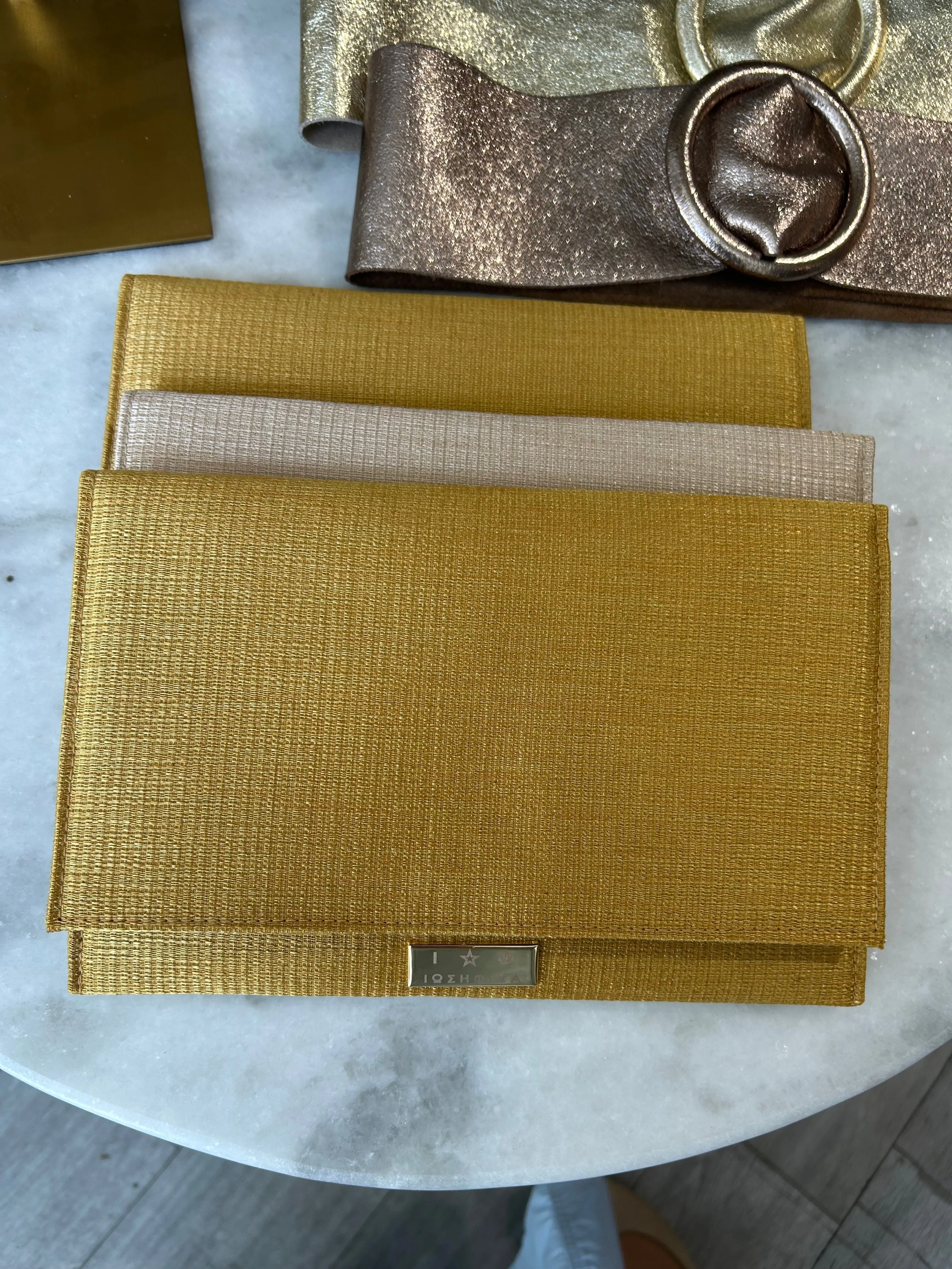 Gold and Champagne Clutch Purse