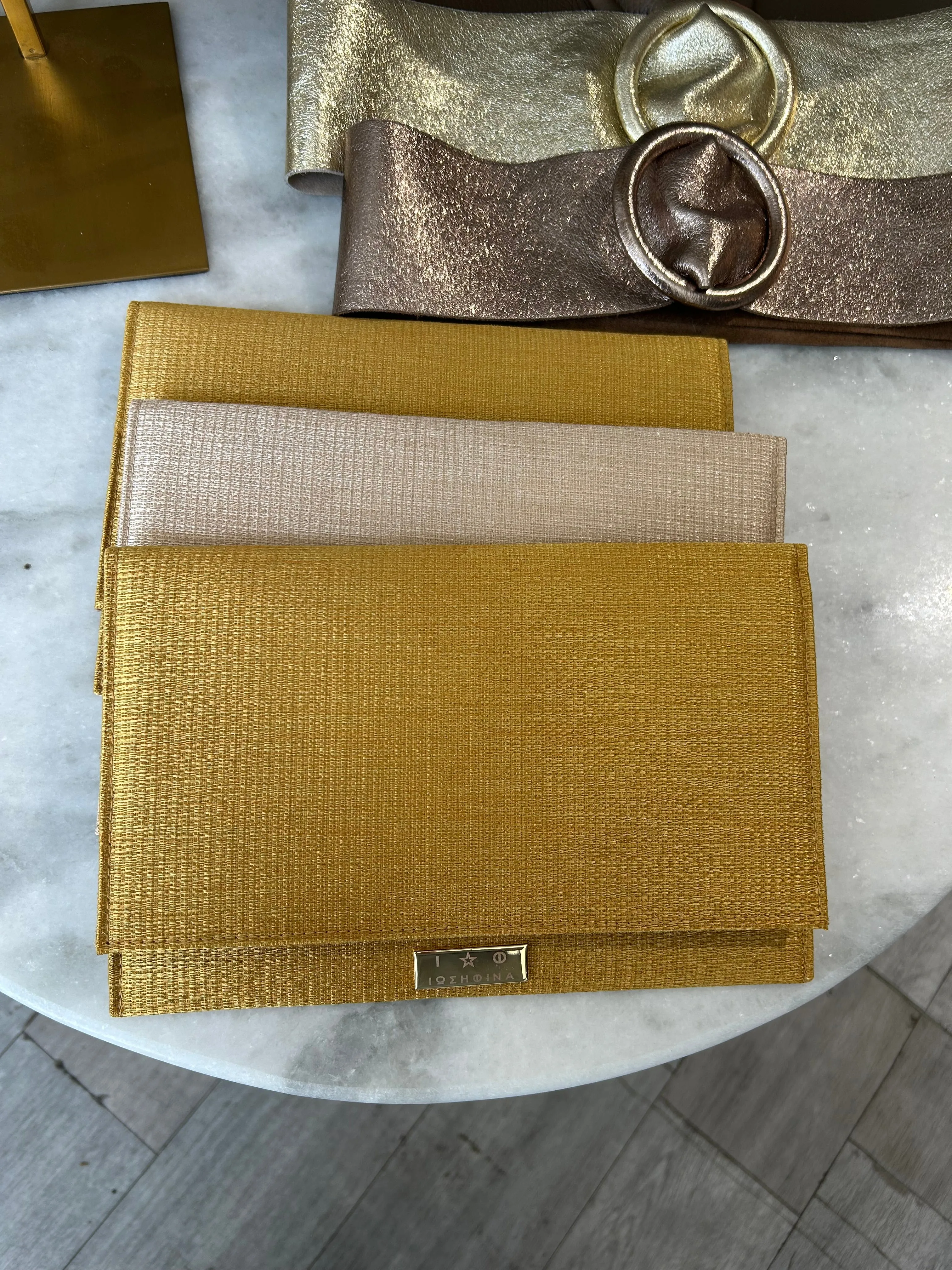 Gold and Champagne Clutch Purse