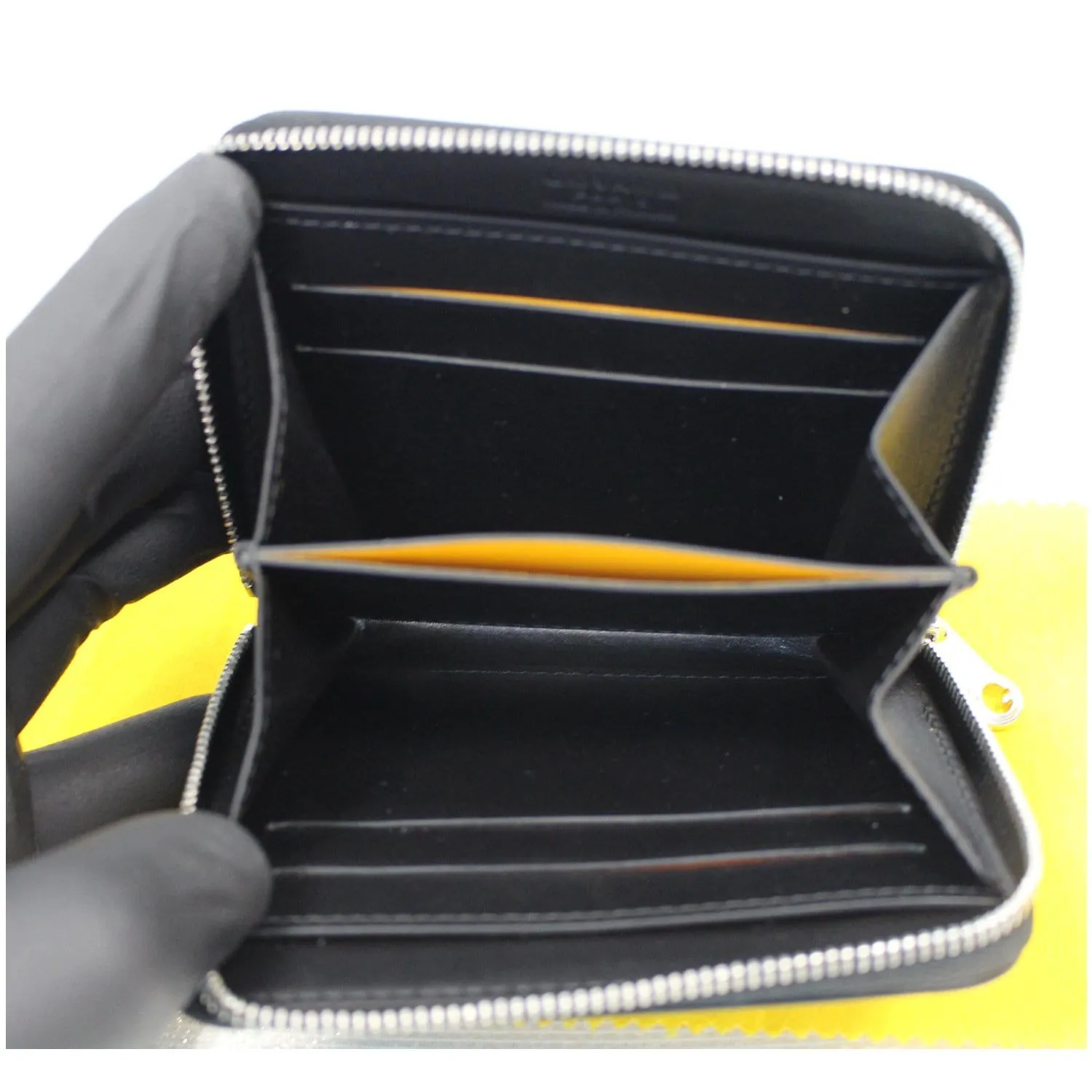 GOYARD Zip Around Coin Card Wallet Black