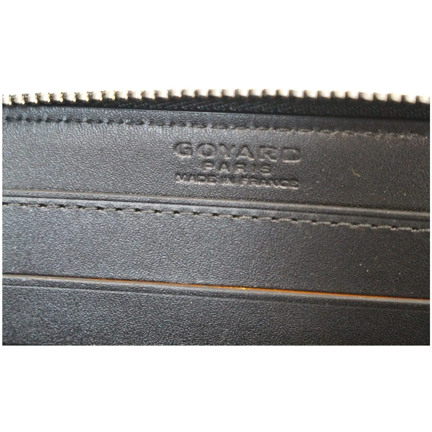 GOYARD Zip Around Coin Card Wallet Black