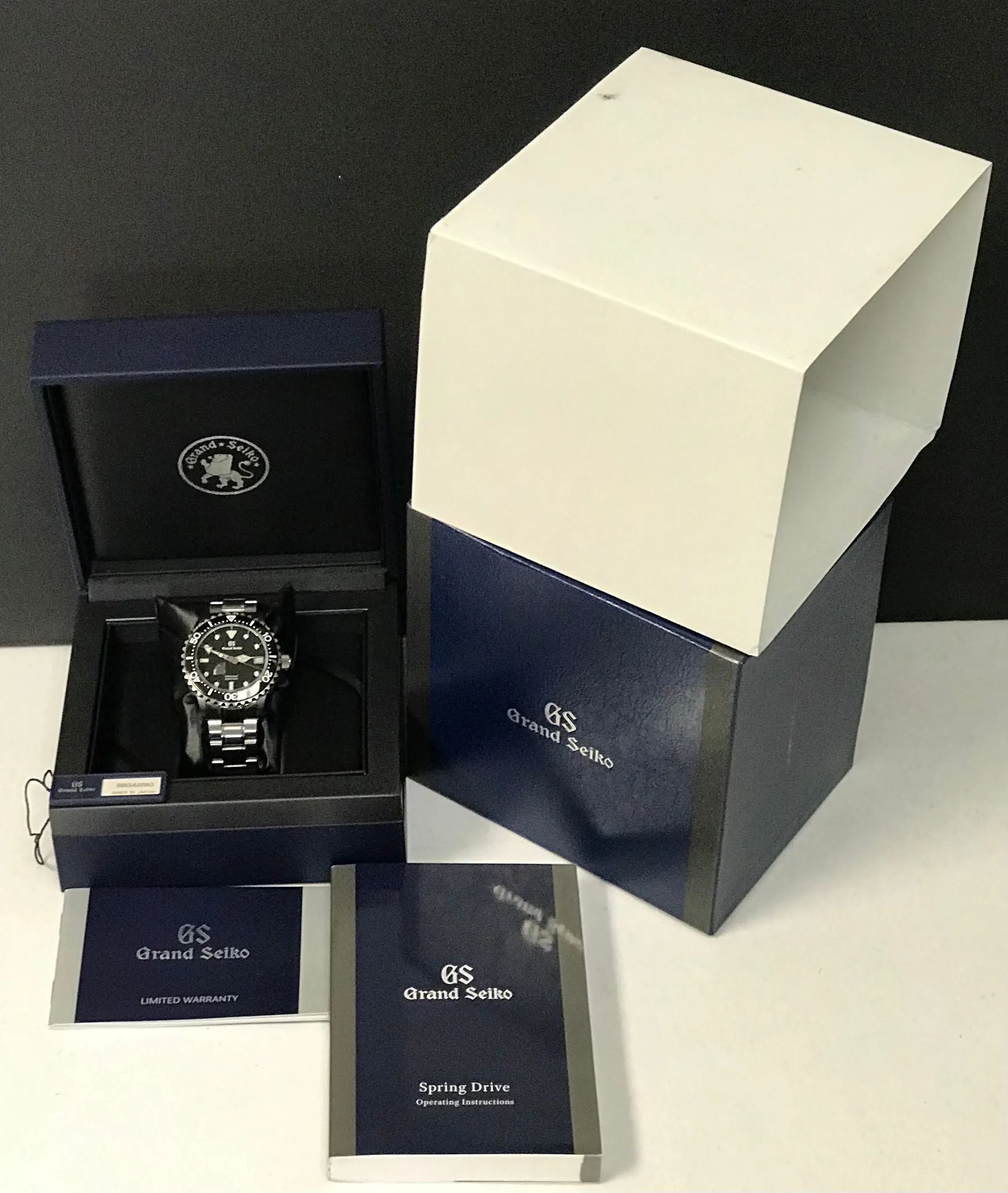 Grand Seiko Spring Drive Diver SBGA229 Black Dial Spring Drive Men's Watch