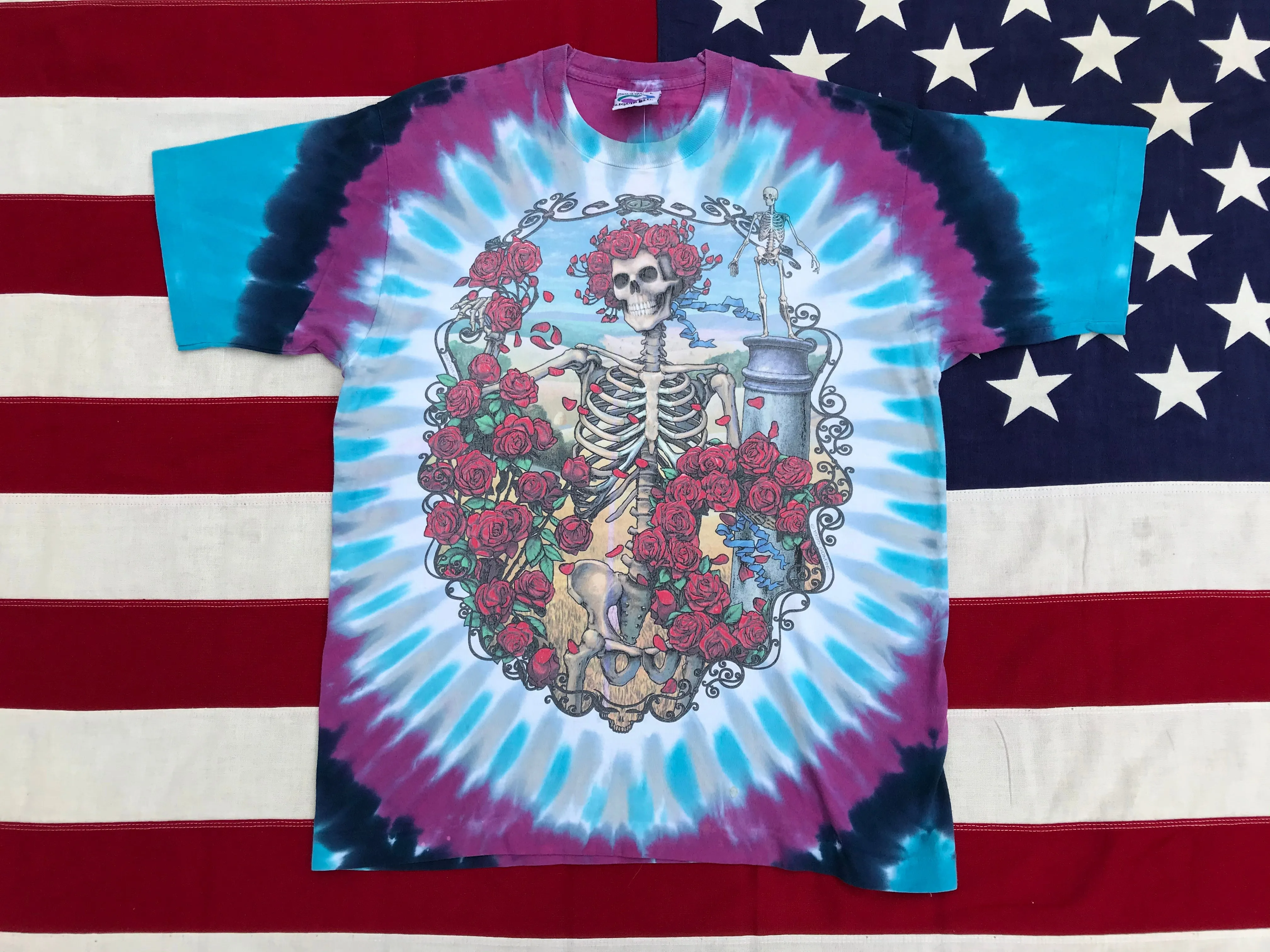 Grateful Dead - 1994 P.Maguire “ 1965 - 1995 30 Years “  Original Vintage Rock Tie Dye T- Shirt By Liquid Blue Made In USA