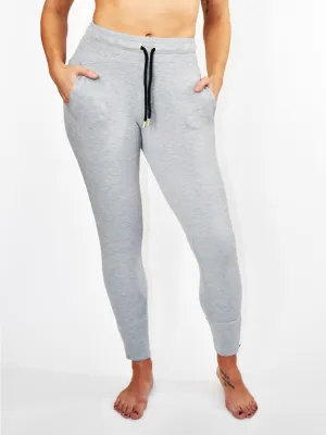 GREY CONTOUR CROP LADIES JOGGER