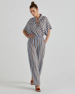 Grounded Pant - Blue/Tobacco Stripe