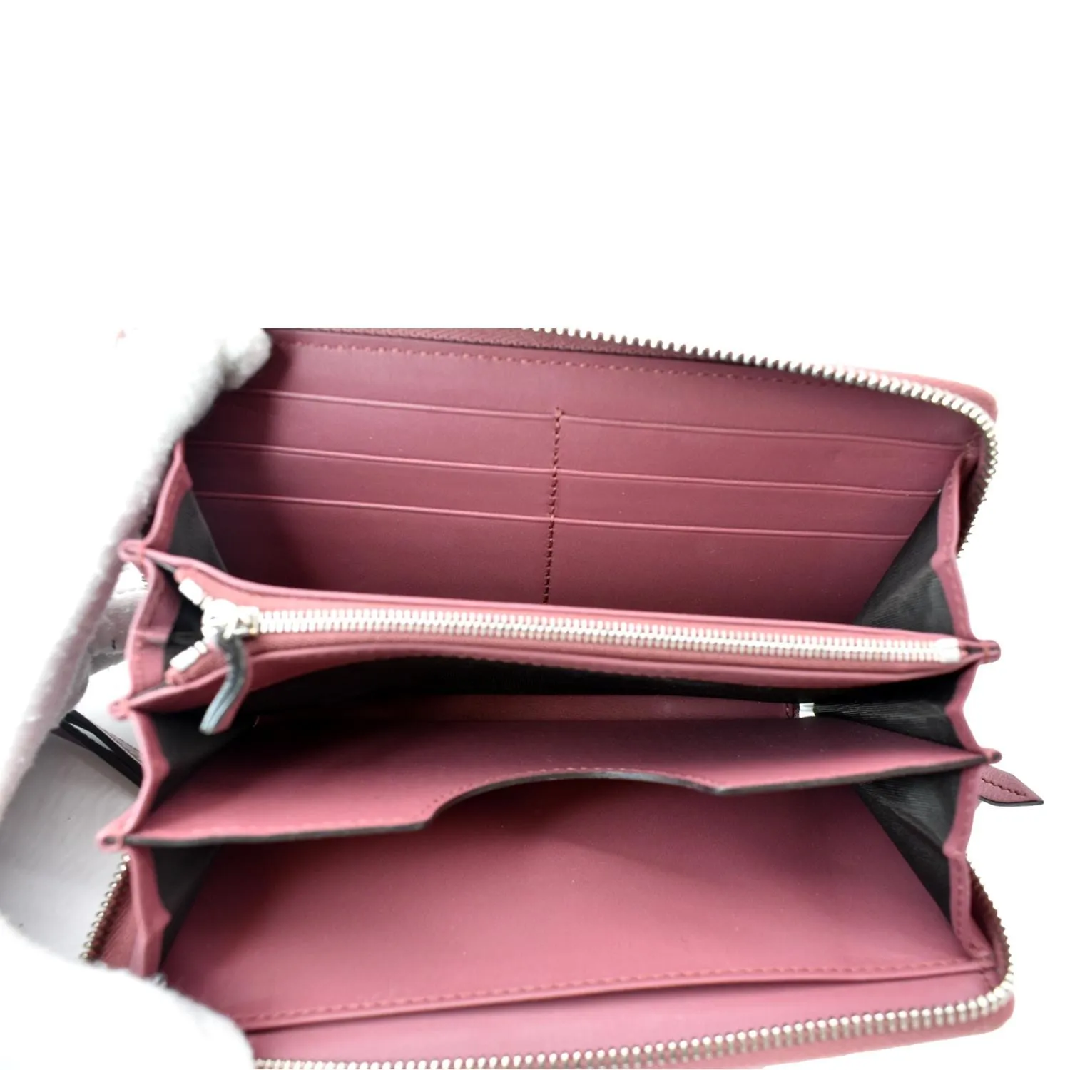 GUCCI Blooms Zip Around GG Canvas Wallet Beige 410076