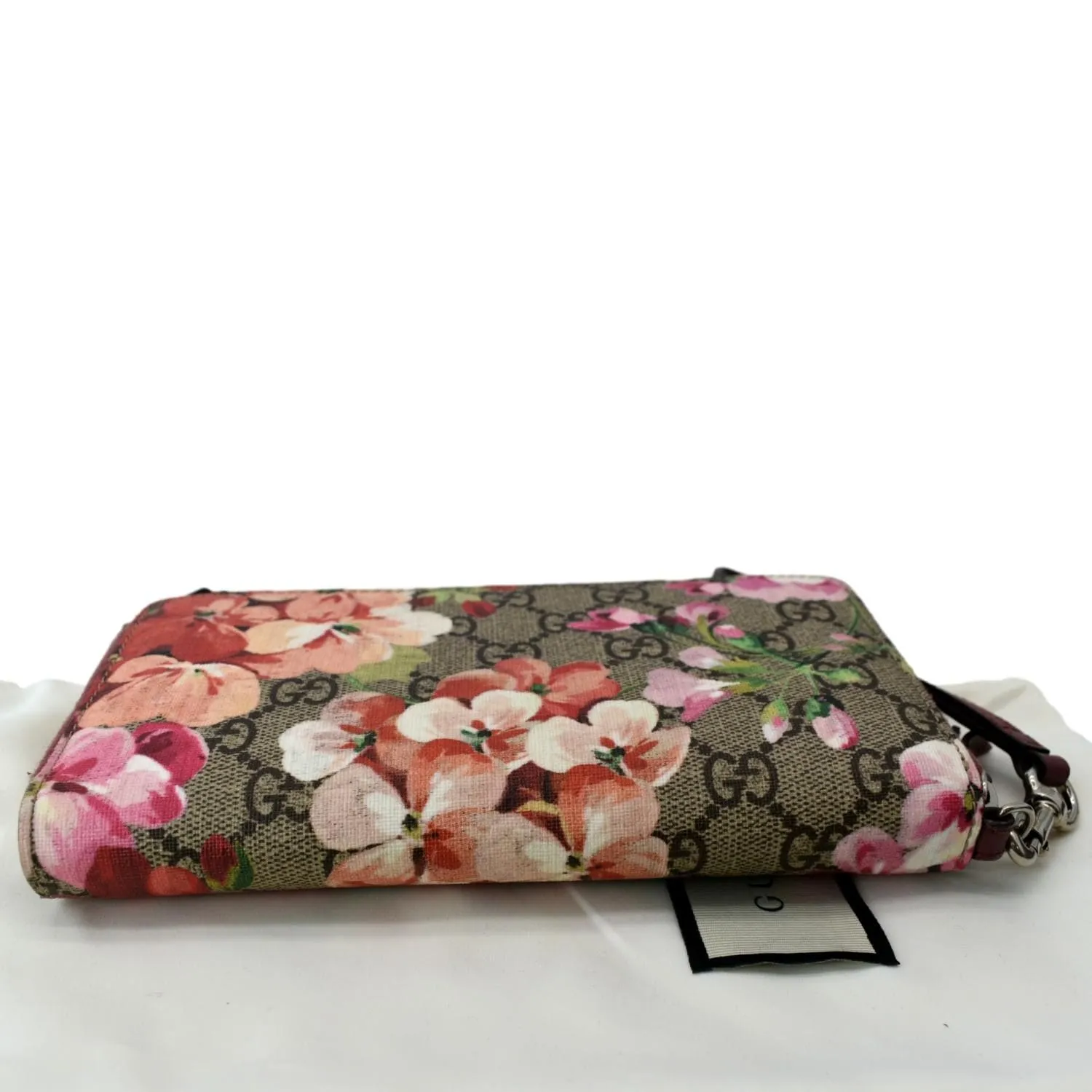 GUCCI Blooms Zip Around GG Canvas Wallet Beige 410076