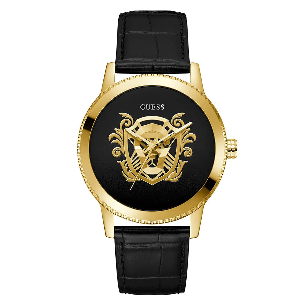 Guess Men's Watch Gold Tone Case Quartz