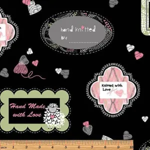 H23 | Wool Ewe Be Mine - Labels (1.04mtr end of bolt)