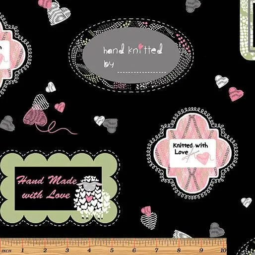 H23 | Wool Ewe Be Mine - Labels (1.04mtr end of bolt)