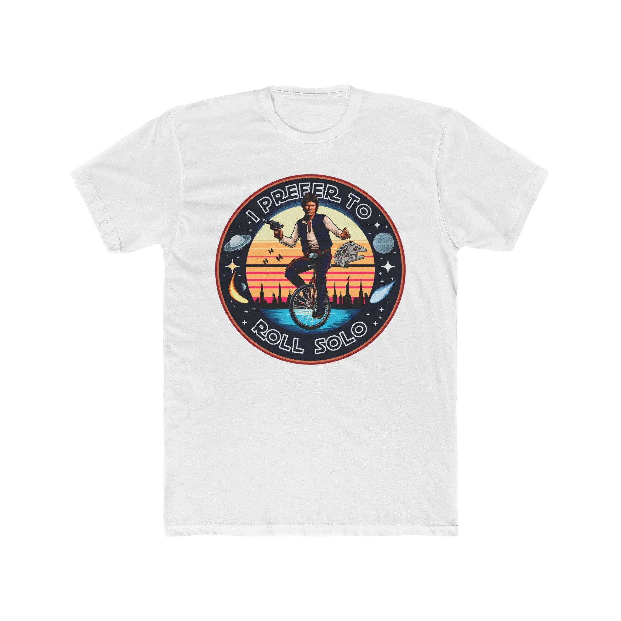 Han Solo Unicycle On Next Level T-Shirt