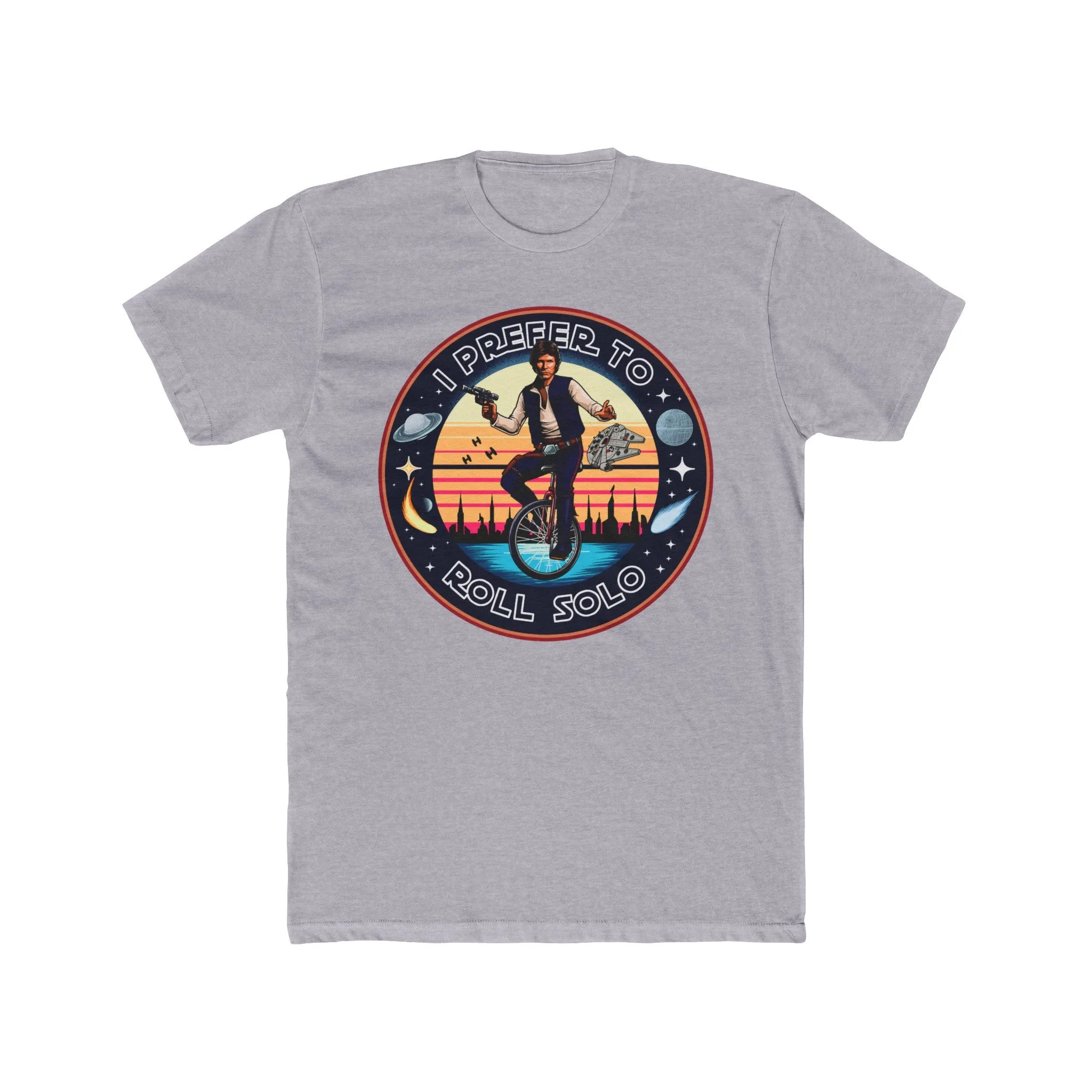 Han Solo Unicycle On Next Level T-Shirt