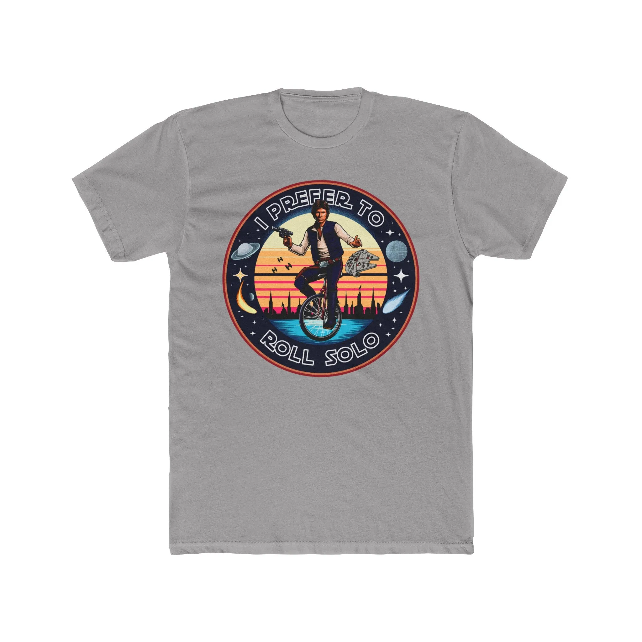Han Solo Unicycle On Next Level T-Shirt
