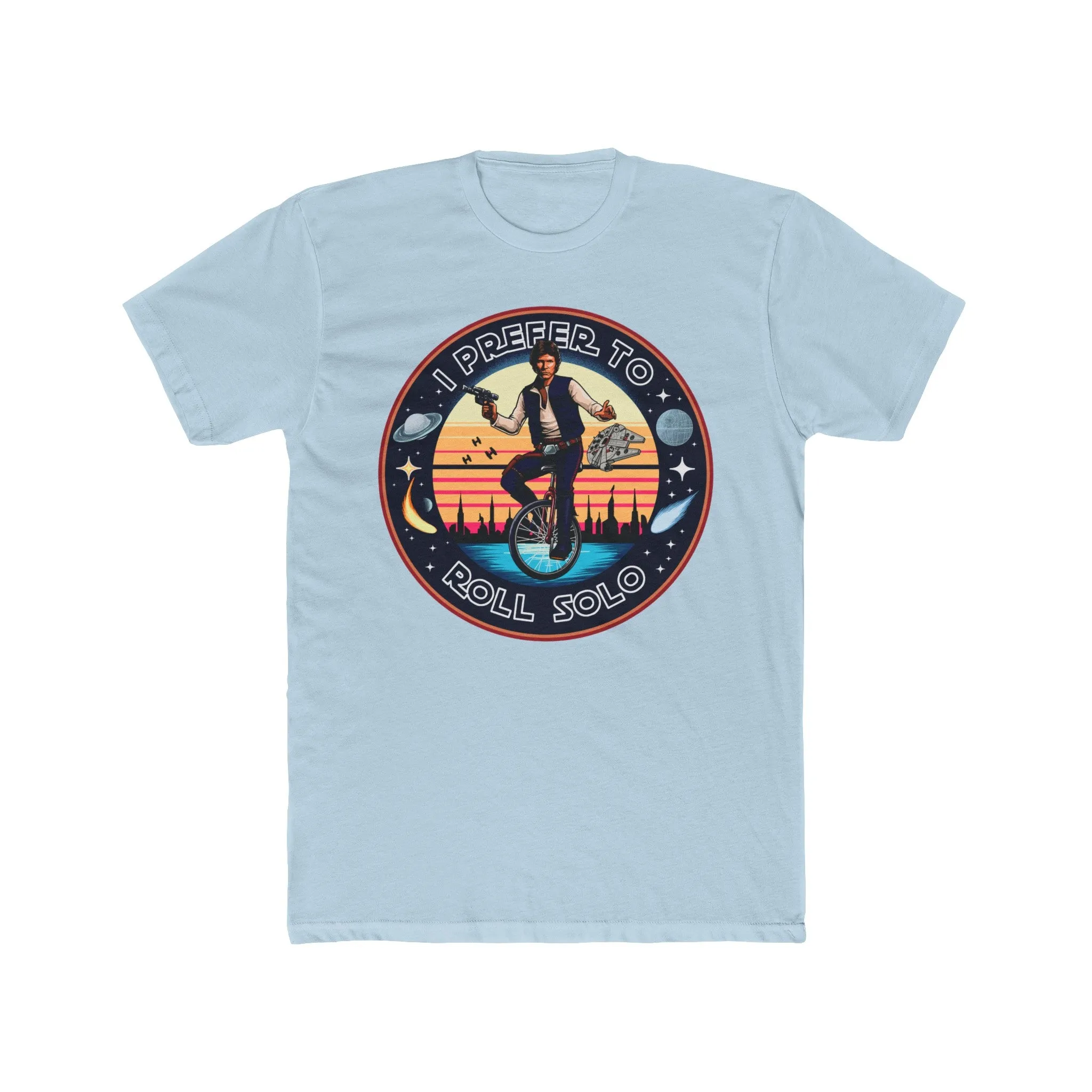 Han Solo Unicycle On Next Level T-Shirt