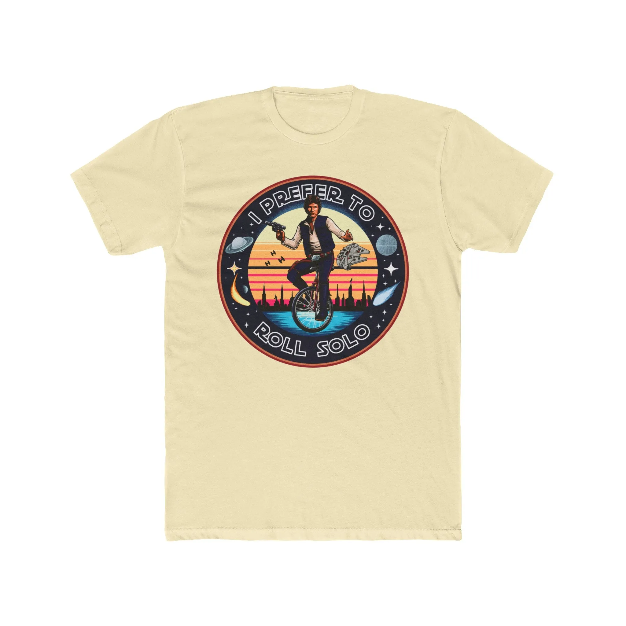 Han Solo Unicycle On Next Level T-Shirt