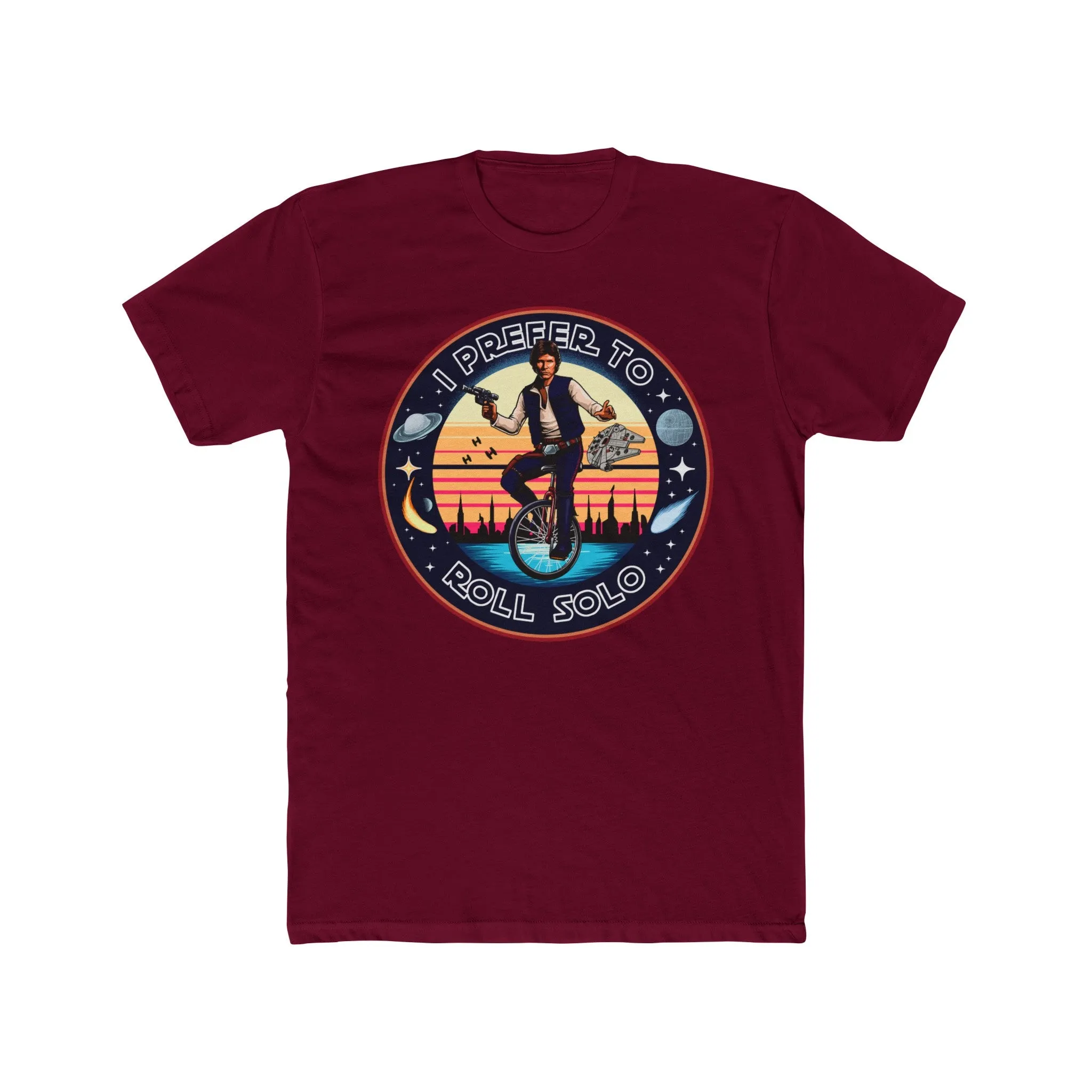 Han Solo Unicycle On Next Level T-Shirt