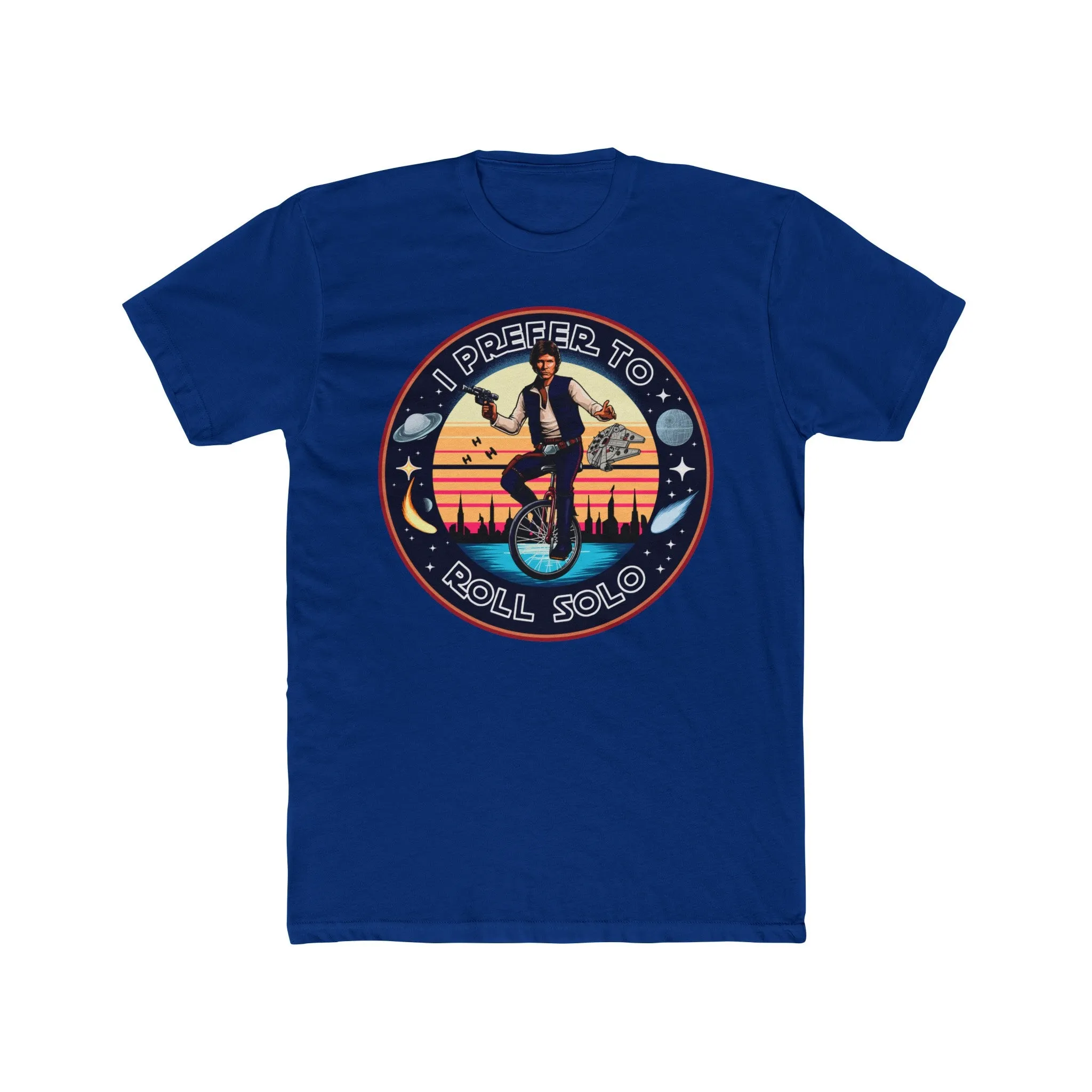 Han Solo Unicycle On Next Level T-Shirt