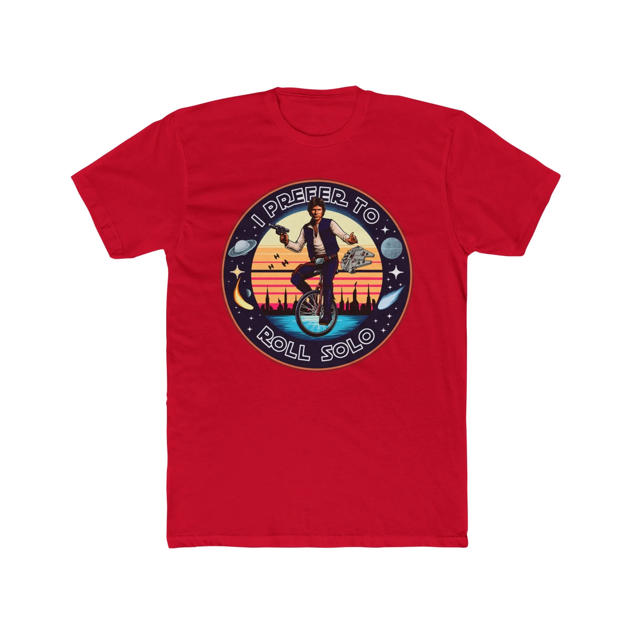 Han Solo Unicycle On Next Level T-Shirt