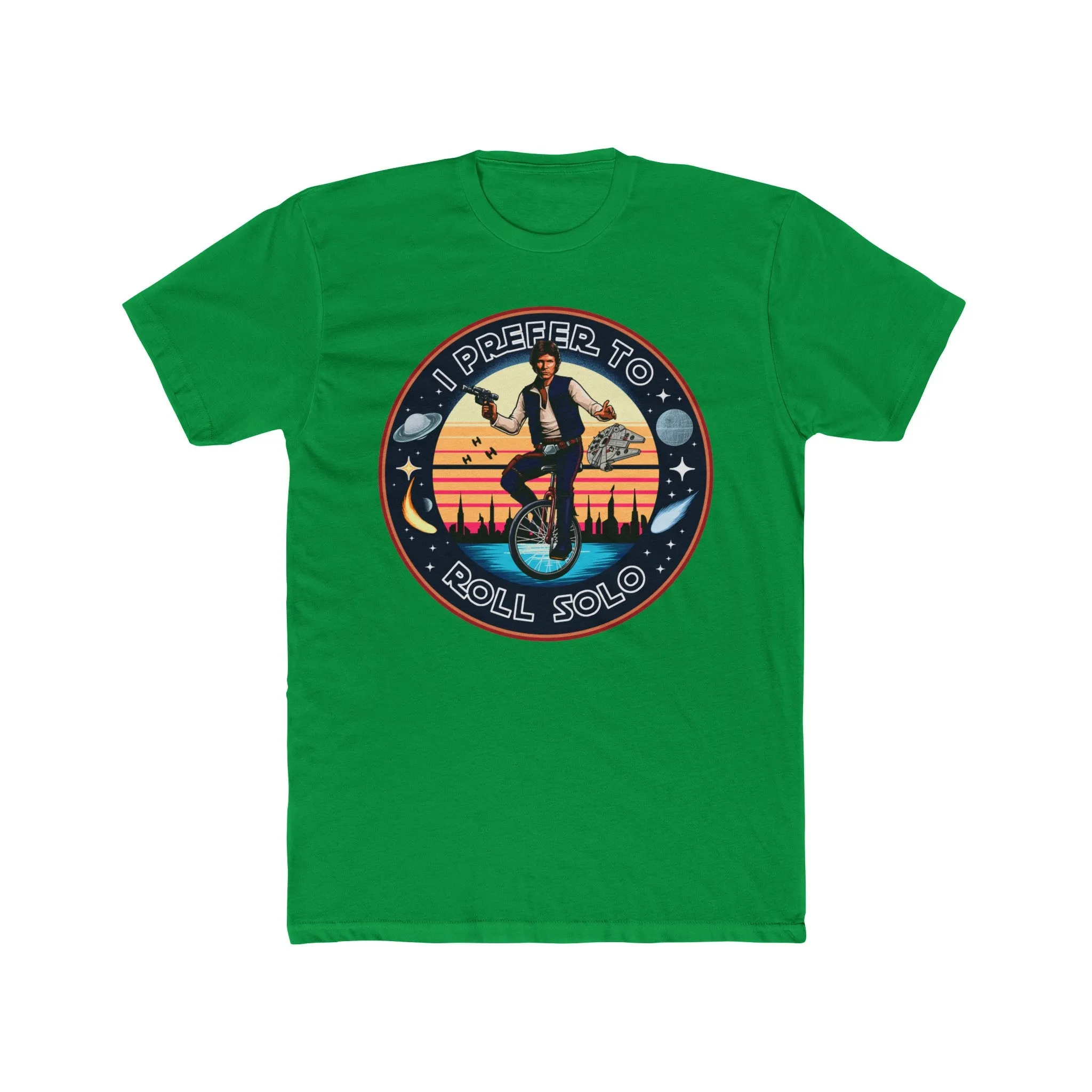 Han Solo Unicycle On Next Level T-Shirt