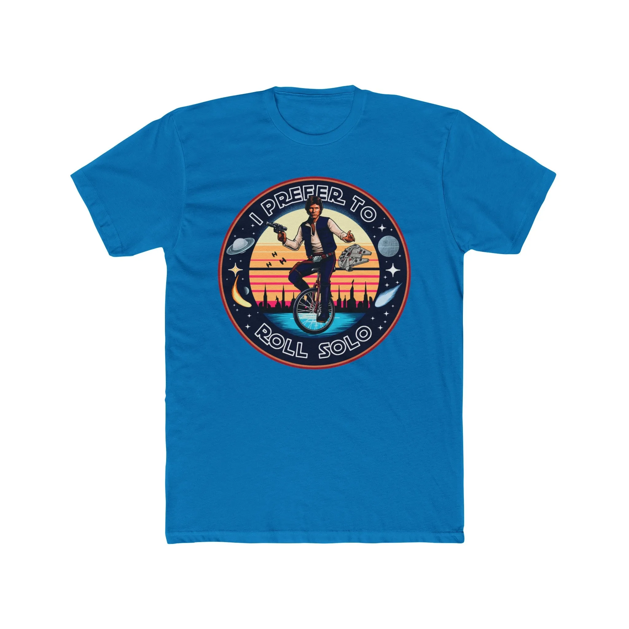 Han Solo Unicycle On Next Level T-Shirt