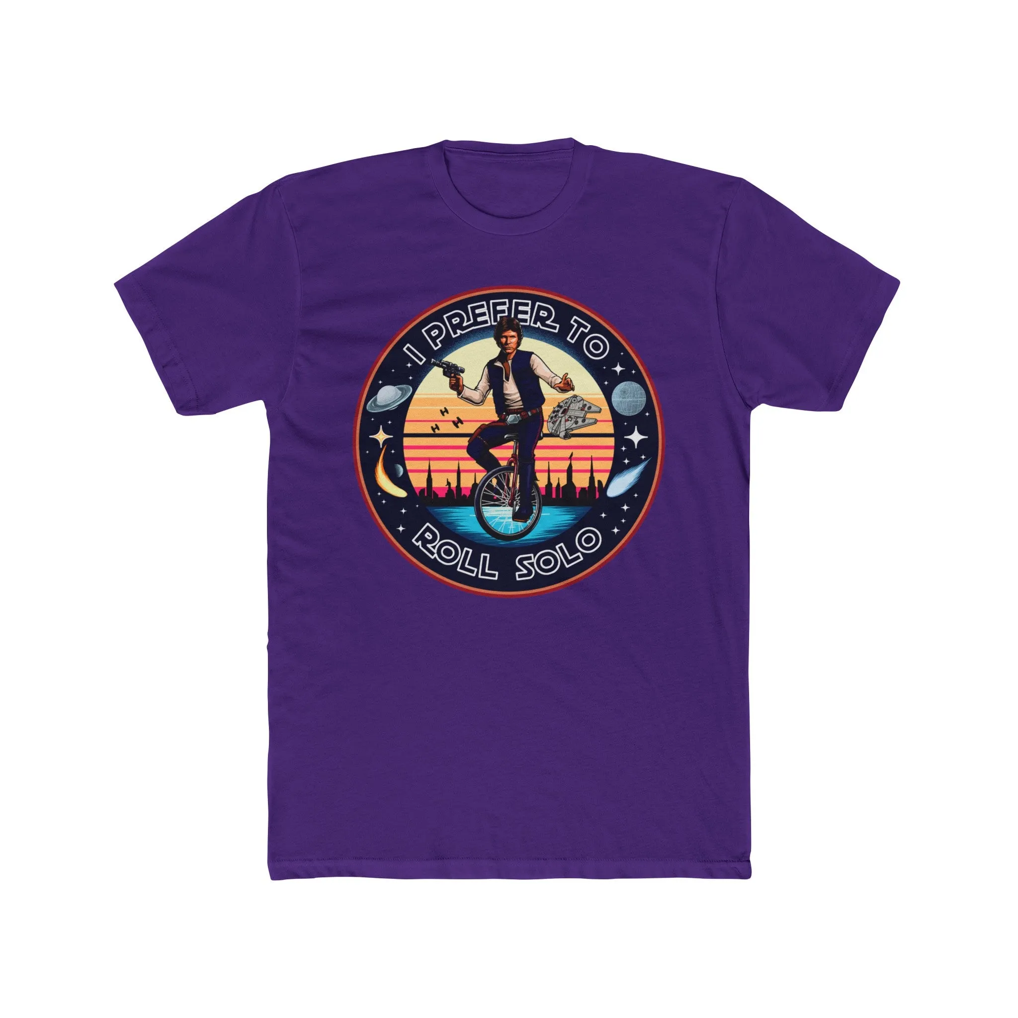 Han Solo Unicycle On Next Level T-Shirt