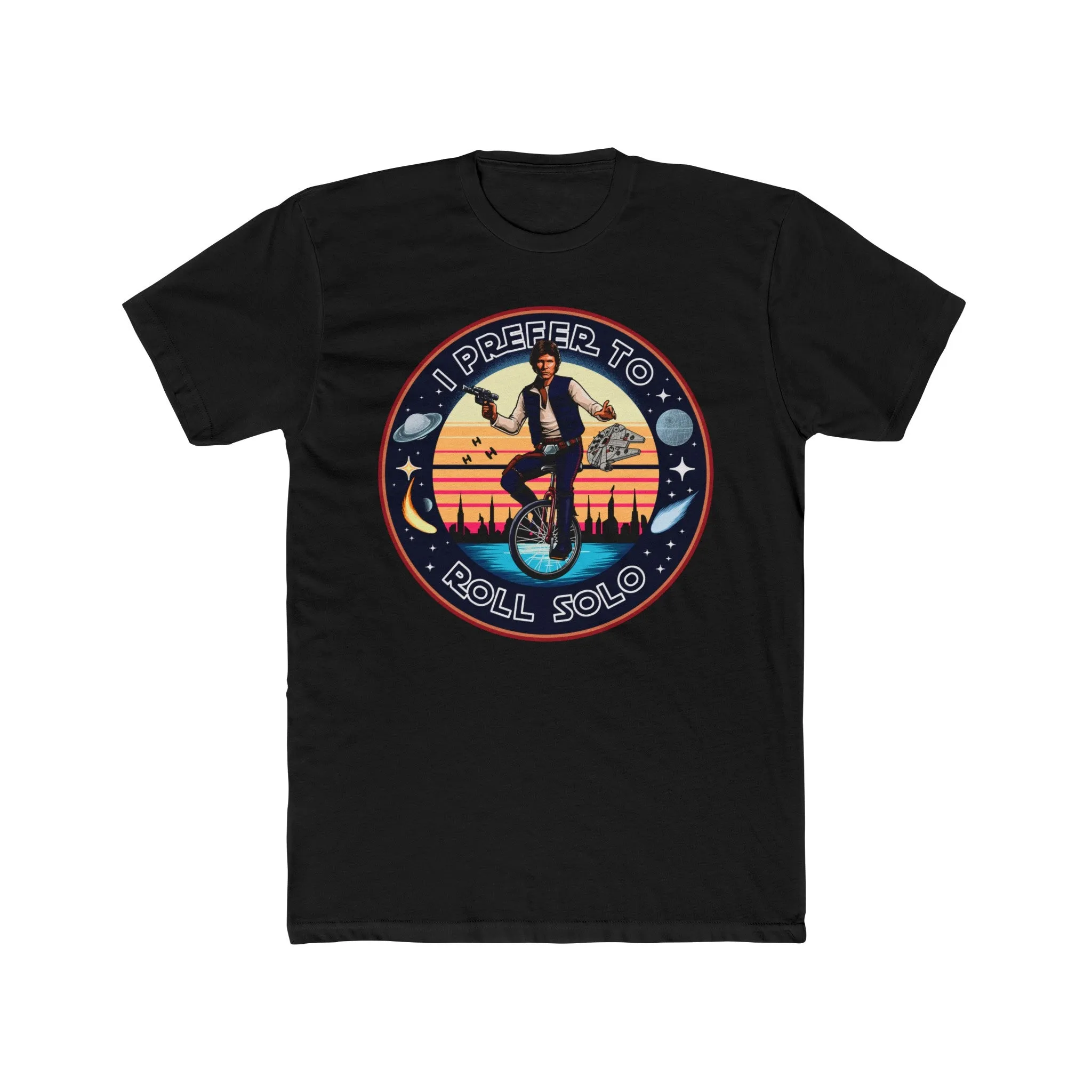 Han Solo Unicycle On Next Level T-Shirt